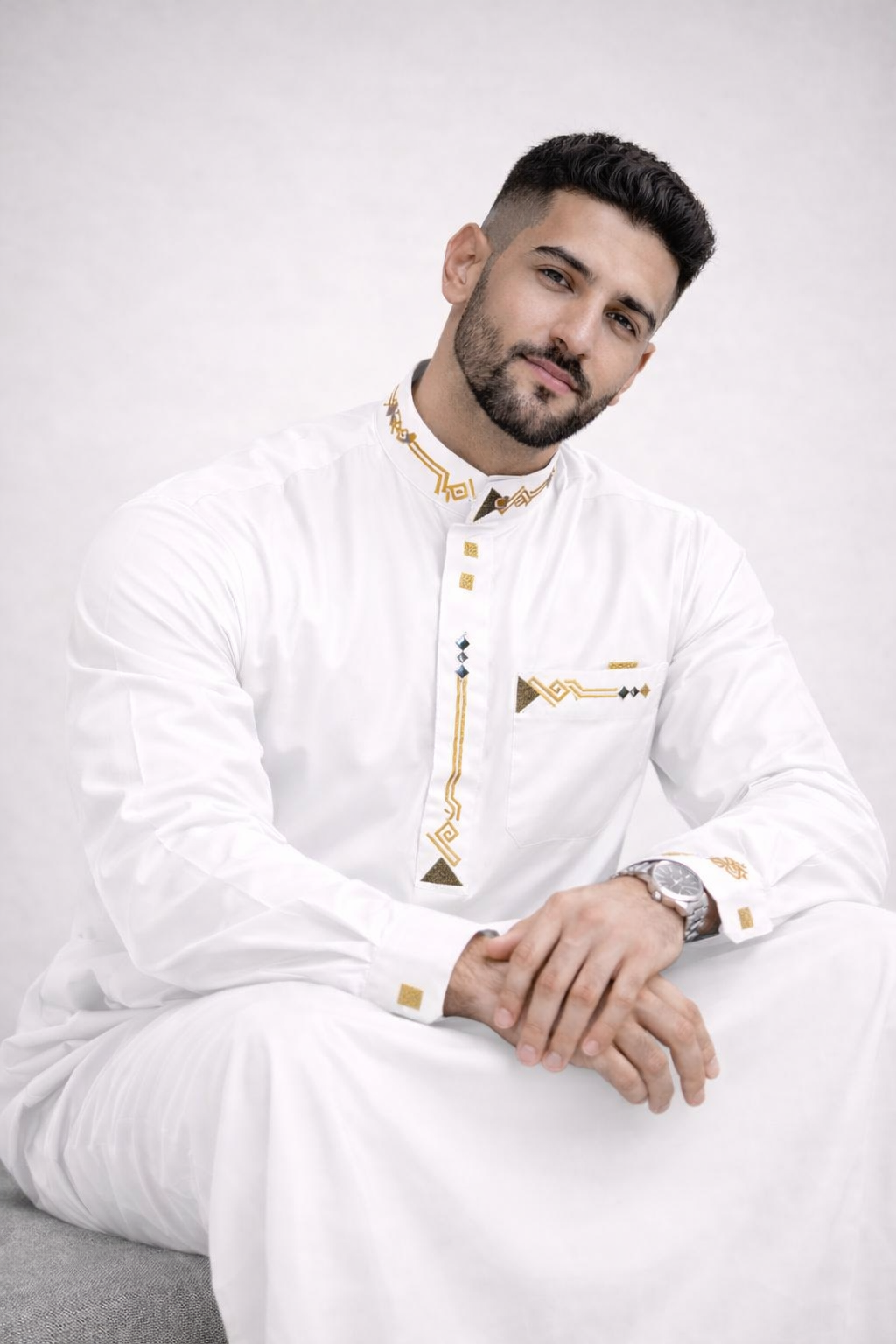 ثوب زاد الاسلامى (أبيض)