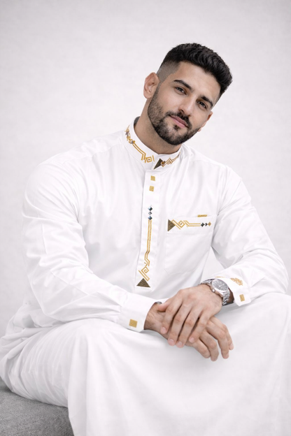 ثوب زاد الاسلامى (أبيض)