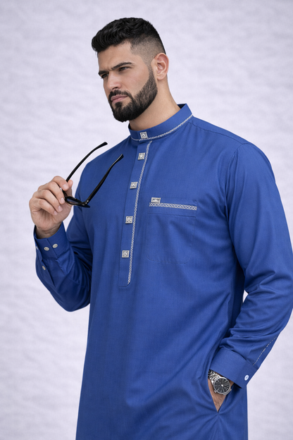 ثوب زاد الاسلامى2 (رمادى غامق)