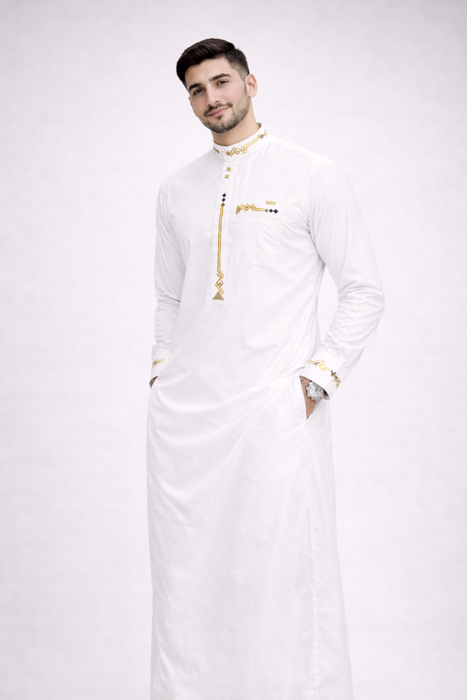 ثوب زاد الاسلامى (أبيض)