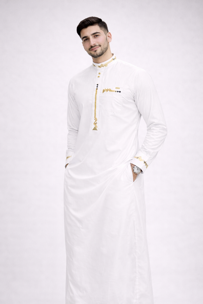 ثوب زاد الاسلامى (أبيض)