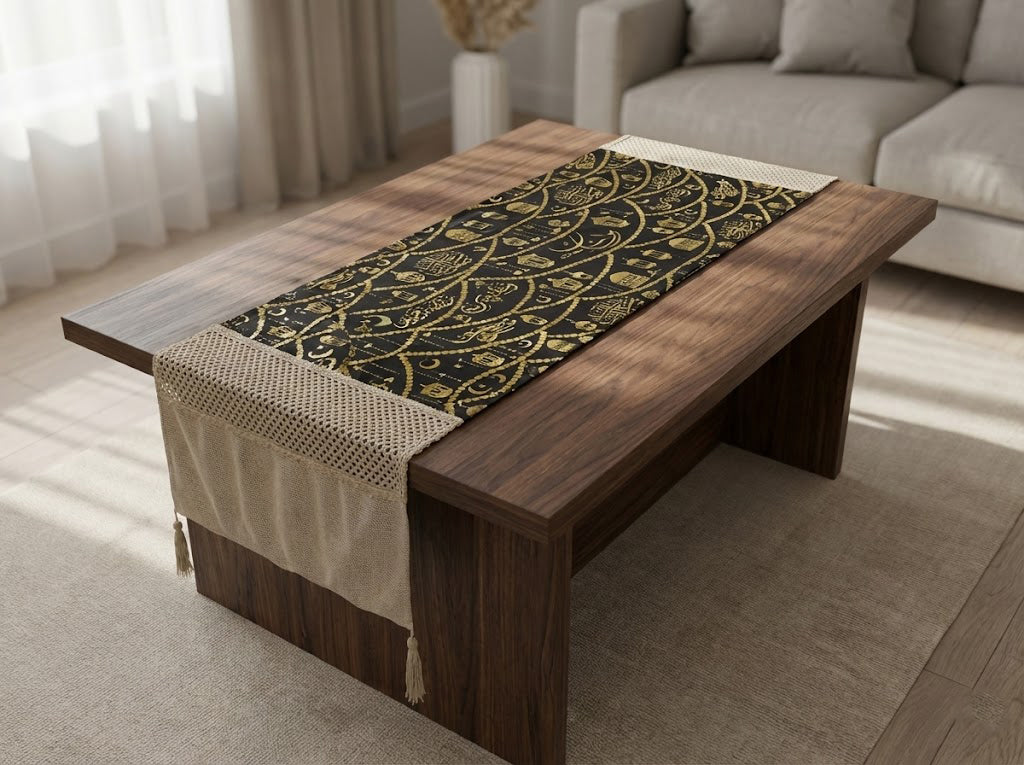 رانر مع 2 كفر كوشن بيج اسود