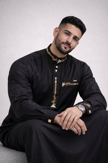 ثوب زاد الاسلامى (رمادي غامق)